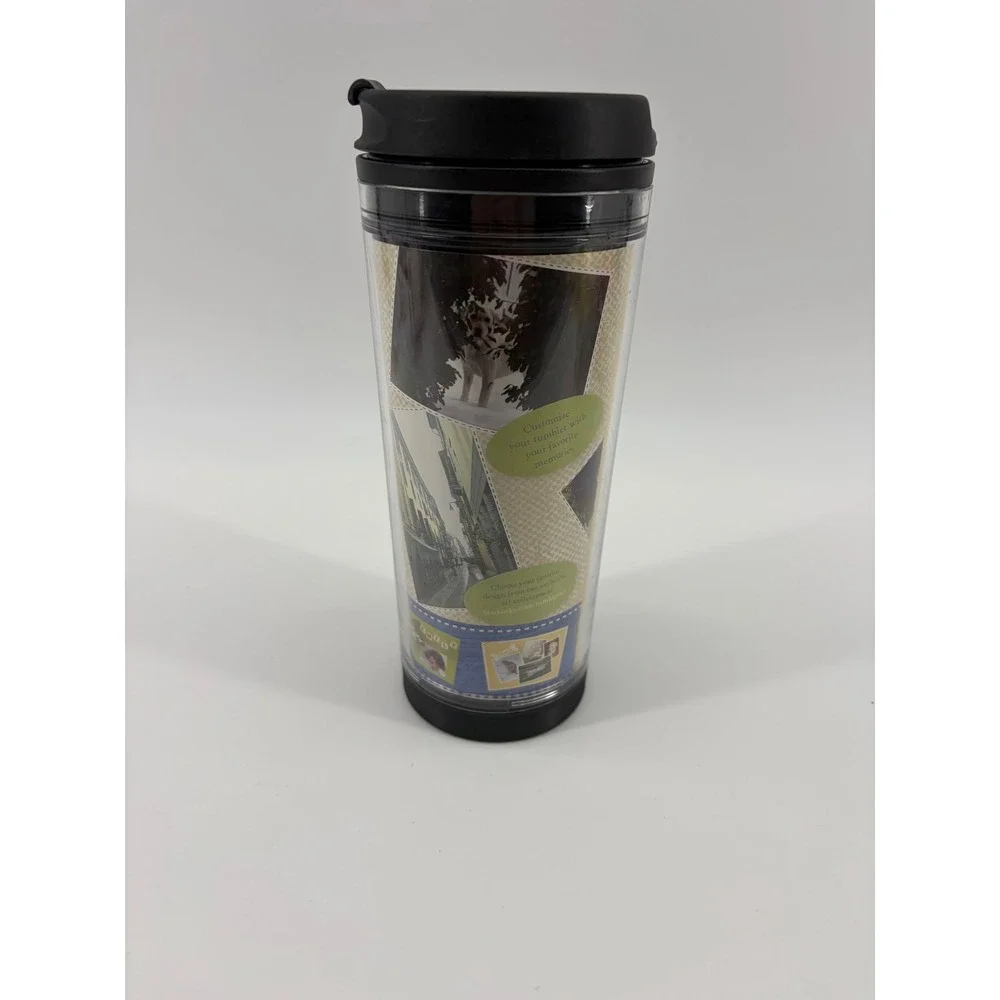 Starbucks Tumbler Create Your Own 16oz Clear Black Plastic Custom Photo